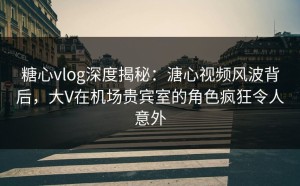 糖心vlog深度揭秘：溏心视频风波背后，大V在机场贵宾室的角色疯狂令人意外